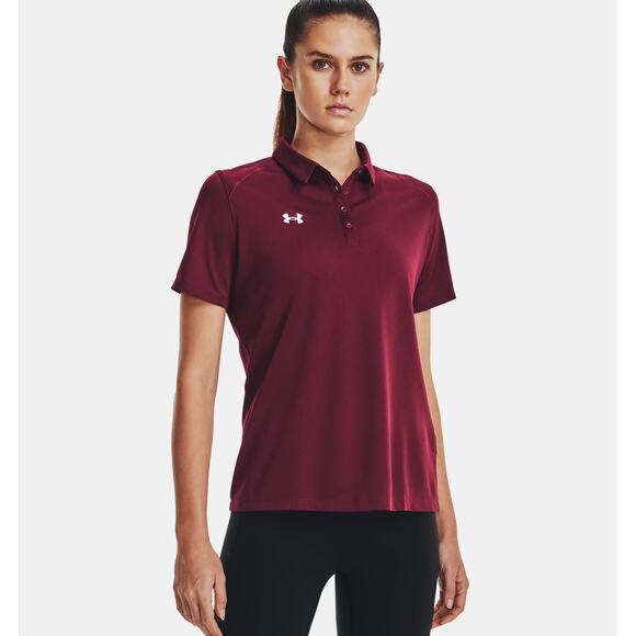 NWT Under Armour UA Tech™ Team Women's Polo in Maroon size XL - Picture 1 of 7